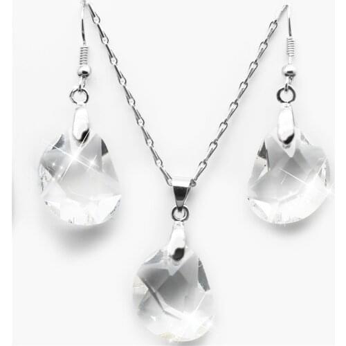 Australia Crystal bean Pendant fashion Jewelry sets Necklace Earrings dropshipping charms girl women quality cute romantic