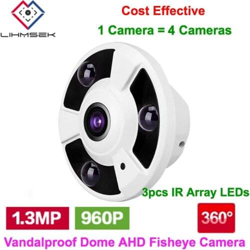 1.3MP 960P 360 Degree Wide Angle Fisheye Panoramic Camera CCTV Camera AHD Infrared Surveillance Camera Security Dome Camera OEM