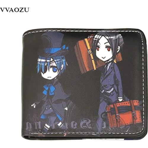 Anime Black Butler Short Style Cosplay Wallet Cartoon Kuroshitsuji Card Holder Purse Credit Case Holder