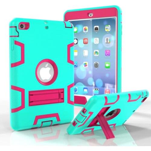 Fashion Armor Case For iPad mini 3 2 1 Kid Safe Heavy Duty Silicone Hard Cover For ipad mini 1 2 mini3 7.9 inch Tablet Case