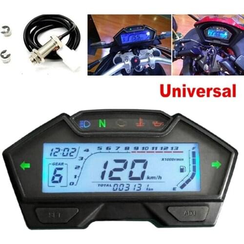 Motorcycle 13000RPM Speedometer Odometer Tachometer Fuel Level Display Motorcycle Meter