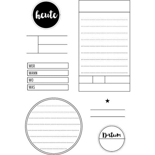 German words Clear Silicone Stamp/Seal for DIY scrapbooking/photo album Decorative clear stamp sheets ST0519