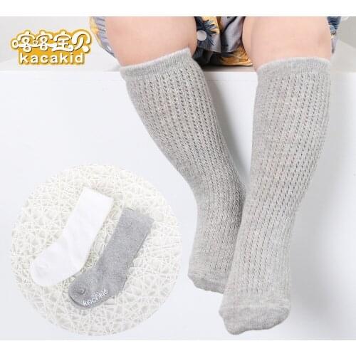 10pair/set Cotton Baby Socks Girl Boy Fall Spring School Cotton Breathable Anti-slip Knee High Kids Socks Non-slip Toddler Socks
