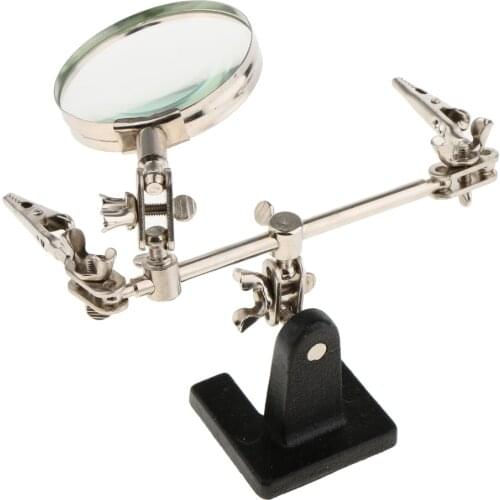 Helping 3rd Hand Glasses Frame Soldering Iron Stand Clamp Vise Clip Magnifying Glass Precision Tool
