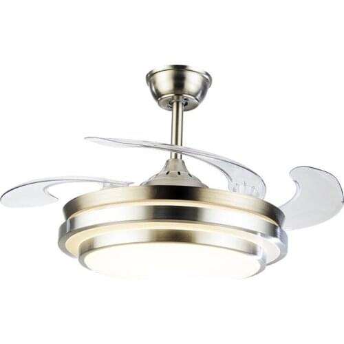 Modern invisible frequency conversion remote control household living room dining room simple ceiling fan chandelier LX112417