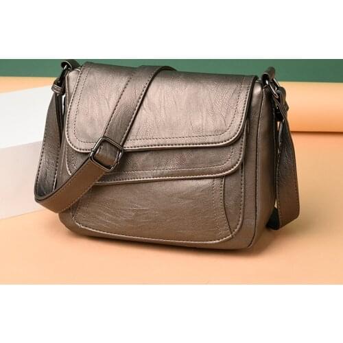 Casual PU Leather Shoulder Bags for Women Large Capacity Crossbody Satchels Purses and Handbags Designer High Quality Sac A Main