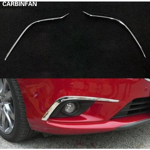 ABS Front Head Fog Light Foglight Lamp Cover Trim Bezel Eyebrow Eyelid Molding Decoration For Mazda 6 Atenza M6 GJ 2014 2015