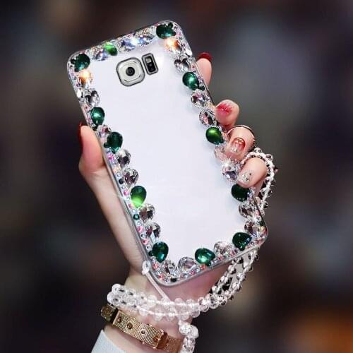 Luxury Diamond Transparent TUP Anti-fingerprint Mobile Phone Case For Samsung Galaxy S6Edge