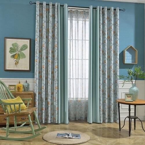 Modern Curtains for Living Dining Room Bedroom Screens Jacquard American Farmhouse European Blackout Curtain Tulle Sheers