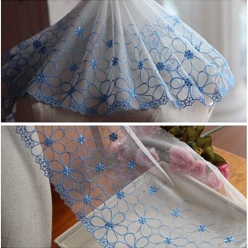 2yards/lot 25cm wide Embroidered Tulle Lace trim mesh Lace Ribbon~French Lace Fabric ~beautiful
