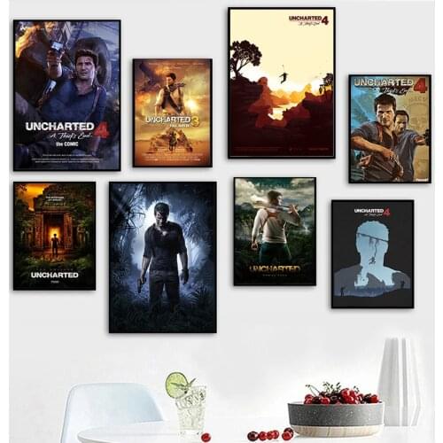 Video Games Uncharted Home Decoration Canvas Poster Prints Wall Pictures For Living Room Decor Wall Art