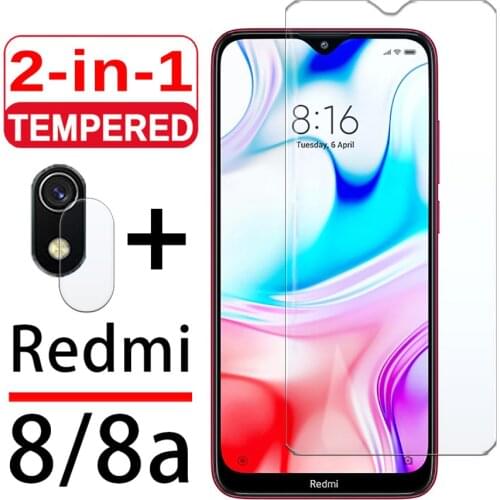 2in1 Protective Glass Armored For Xiaomi redmi 8 8a Screen Protector ksiomi xiami a a8 redmi8 Cam with Camera Lens Glass 9H