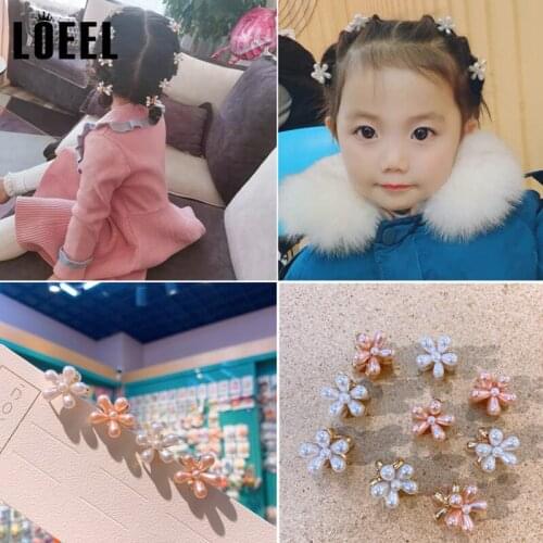 Pearl Barrettes 3Pcs/Lot Daisy Flower Hairpins Women Girls Mini Cute Claws Clip Ins Sweet Chic Retro Hairgrips Hair Accessories