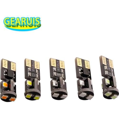 10pcs T10 W5W 2W LED No OBC Error 6 smd 3030 Led Canbus non polar 168 194 car interior Wedge License Plate Lamp car styling 12V