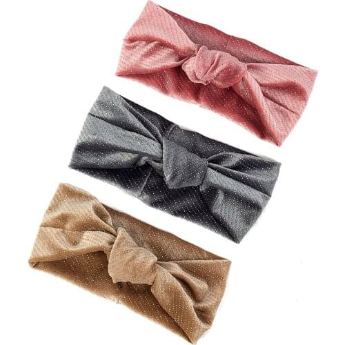 2019 Fashion Women Rhinestone Cotton Soft Knotted Headbands Ladies Girls New thin stretch Bands Yoga Turban Accessories