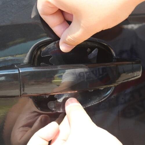 4pcs Invisible Car Door Handle Scratches Protection Stickers for Benz w203 w204 w205 w210 w211 w213 gla glc glk Accessories