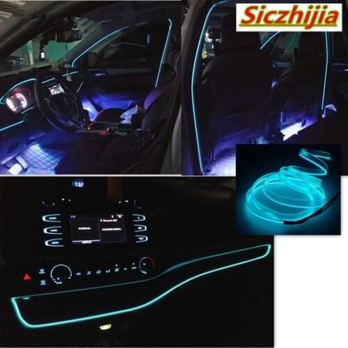 LED neon with cold line decorative instrument panel light 12V car cigarette lighter for Kia Rio K2 K3 K5 K4 Cerato,Soul,Forte