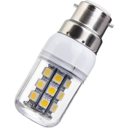 B22 27LEDs 12V 3W LED Light Bulb SMD5050 Corn Light Spotlight Bulb Lamp For Home Lighting Warm White
