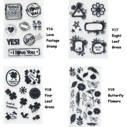 Bbloop 3 PCS Planner, Journal, and Scrapbooking Clear Stamp Kit, DIY Photo Album Cards Transparent Rubber Silicon Stamps Y16-31