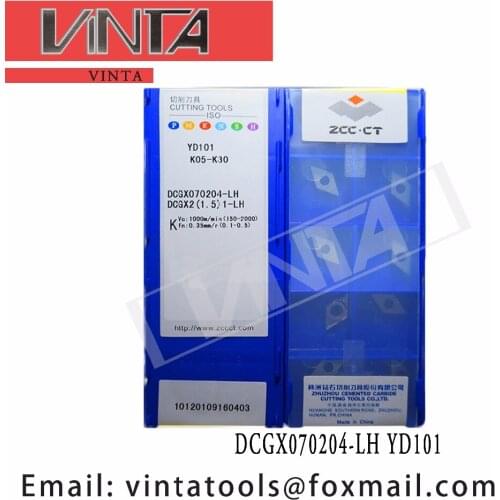 Free shipping high quality 10pcs/lots YD101 YBG102 DCGX070204-LH /YD101 YBG202 DCGX070204-LC cnc carbide turning inserts