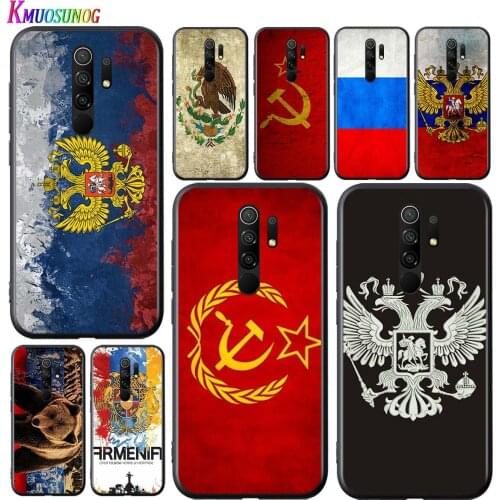 Russian Flag Federation Anti-Fall Cover For Xiaomi Redmi 9A 9C 9 10X K20 Pro 5G S2 8A 8 7A 7 6 6A Black Phone Case
