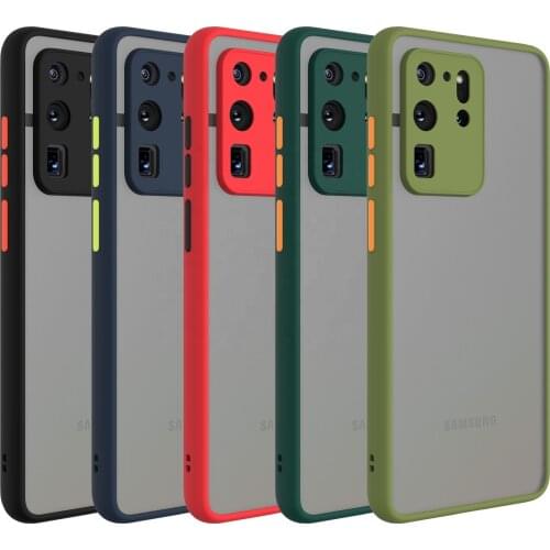 Casing Samsung Galaxy S21 S21 Plus S21 Ultra 5G Phone Protective Case Shockproof Bumper Transparent Matte Back Cover