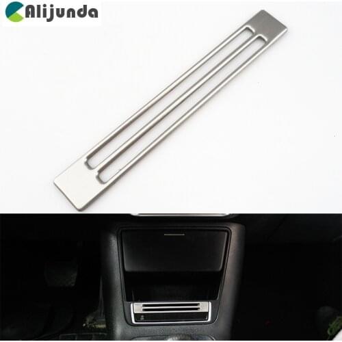 For VW Volkswagen tiguan 2010-2015 storage box switch panel trim cover sticker stainless steel bezel auto accessories