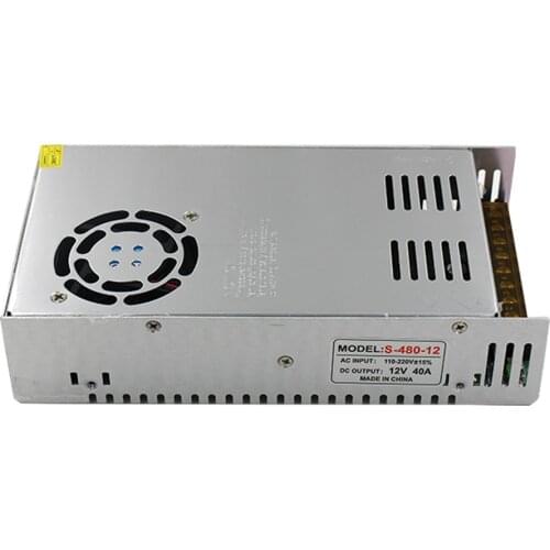 12V 40A 480W Switching Power Supply Driver for LED Strip AC 100-240V Input to DC 12V