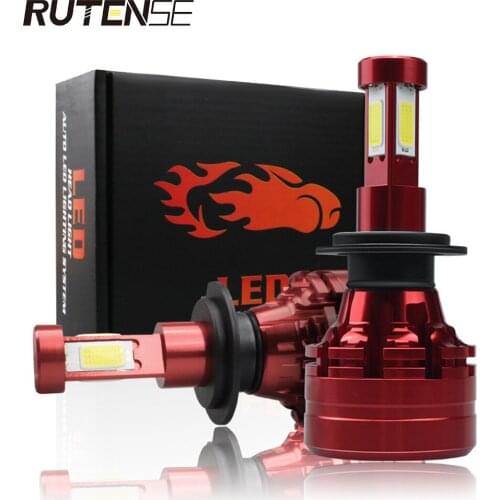 H4 led cob headlight H7 H11 H1 H3 9005 HB3 9006 HB4 9012 HIR2 H8 H9 880 H13 9004 9007 4 side led headlamp car bulb 6500K 12V 24V