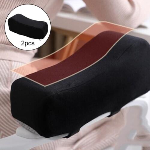 2Pcs Comfy Arm Rest Pillow Chair Armrest Pad Memory Foam Soft Elbow Pillow Support Forearm Pressure Relief for Office Chair