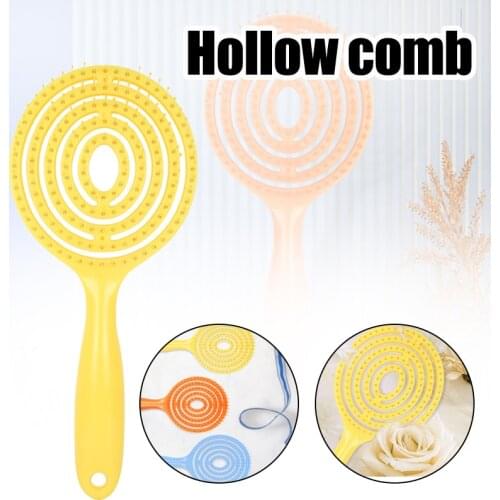 Round Hollow Comb Multifunctional Massage Hairbrush Portable Salon Hairdressing Tool for Women and Men Combs WH998