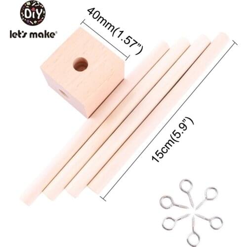 LetS Make Baby Home Bedroom Play Gym Accessory Crib Mobile Hanging Bedding Baby Rattle Wooden Teether Toys Stroller Accessories