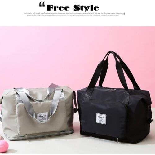 Fashionable Women Shoulder Bags Waterproof Oxford Cloth Handbag Foldable Large Capacity Training Travel Gym Bag 2021 NEW