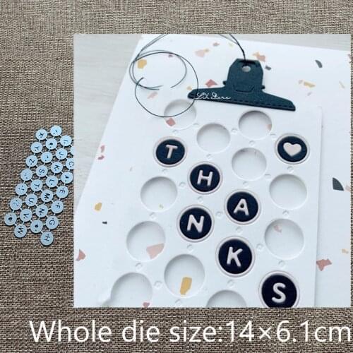 New Design Craft Metal stencil mold Cutting Dies 30pcs letters rings scrapbook die cuts Album Paper Card Craft Embossing