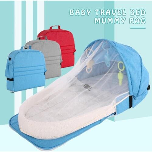 Baby Travel Portable Mobile Crib Baby Nest Cot Newborn Multi-function Folding Bed Child Foldable Chair With Toys Mosquito Net