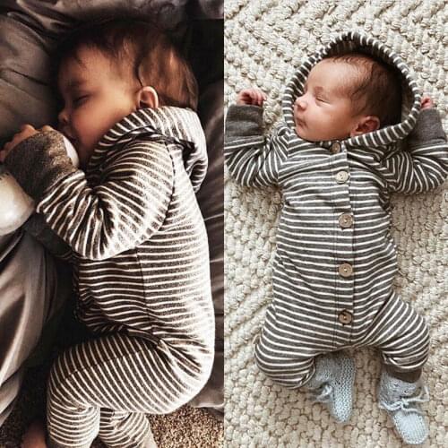 Pudcoco Casual Newborn Baby Boy Girl Kids Romper Baby Clothes Jumpsuit Hooded Ropa Bebe Clothes Outfit