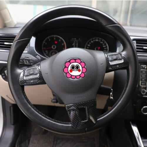 Carbon Fibre Steering Wheel Air Outlet Door Handle Instrument Moulding Decorated Frame For VW Volkswagen Jetta 2012 13 14 CAA248