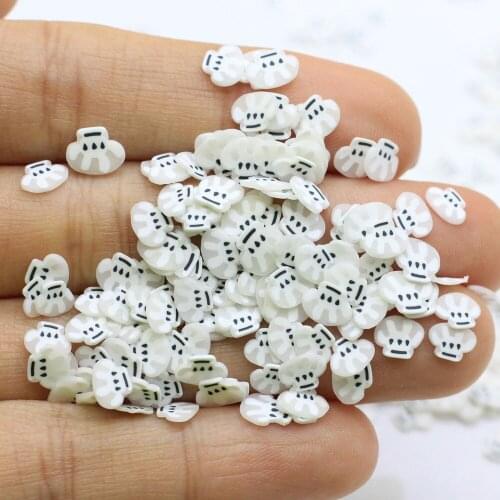 White Ghost Polymer Clay Slices For DIY Crafts Plastic Klei Mud Particles Clays Halloween Decoration