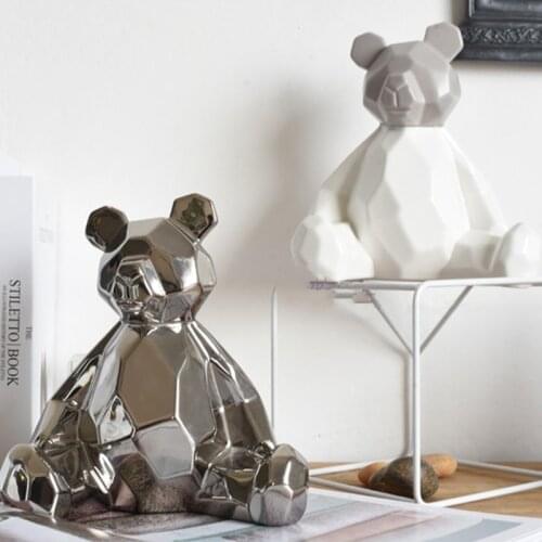 Nordic Home Decoration Bear Sculpture Room Decor Animal Statue Desk Decoration Objects Christmas Gift Figurine For Decor