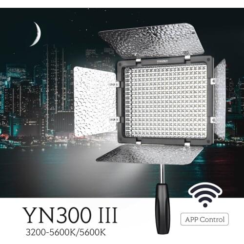 Yongnuo YN300 III YN300III 3200k-5600K CRI95 Camera Photo LED Video Light Optional with AC Power Adapter