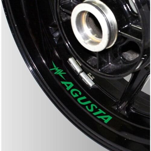 Motorcycle Reflective wheel Tire logo creative stickers rim inner Decorative waterproof decals For AGUSTA MV AGUSTA mvagusta