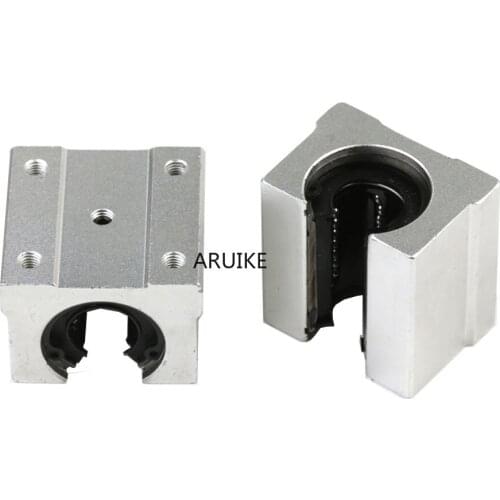 2pcs SBR10UU SBR12UU SBR16UU SBR20UU Linear Motion Ball Bearing CNC Slide Bushing for linear shaft DIY 3D printer part