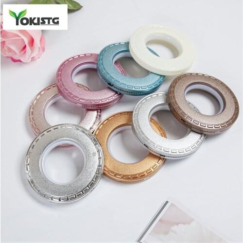 YokiSTG Beads Edge Rings Eyelets For Curtains High Quality Luxurious Plastic Decoration Curtain Accessories For Ring Top Grommet
