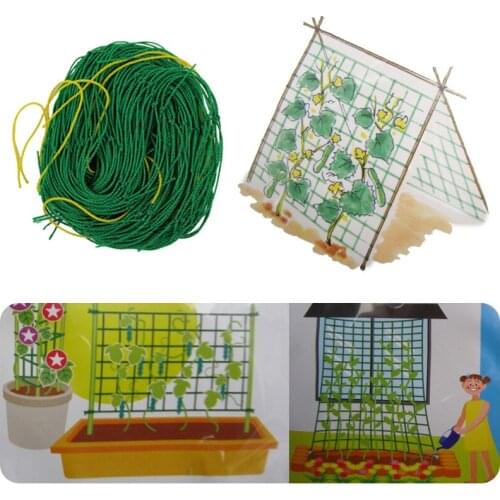 10PCS 6Ft Garden Netting Fence Millipore Nylon Net Climbing Frame Plant Fence Anti-bird Net Gardening Vegetable Plant Trellis