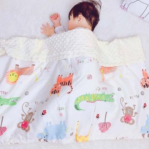 110*75cm Baby Cotton Blanket Infant Soothe Blanket Children Quilt Stroller Sleep Cover Newborn Swaddle Air Conditioning Blanket