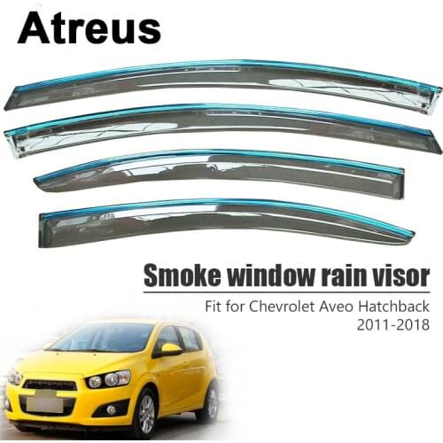 Atreus For Chevrolet Aveo Hatchback 2011 2012 2013 2014 2015 2016 2017 2018 Car Smoke Window Rain Visor Vent Sun Deflector Guard