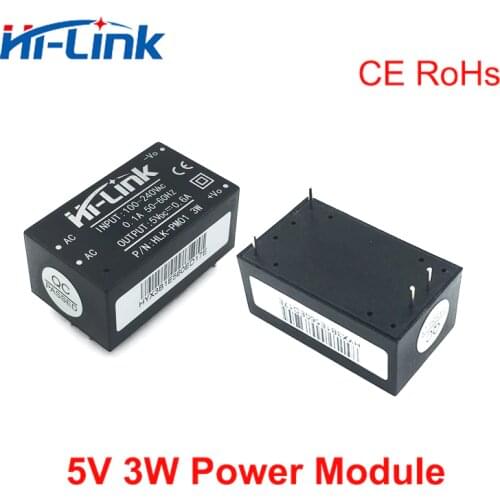 Free shipping 20 pcs/lot AC-DC 220V to 5V 3W mini isolated power supply module small valume low current input/output HLK-PM01