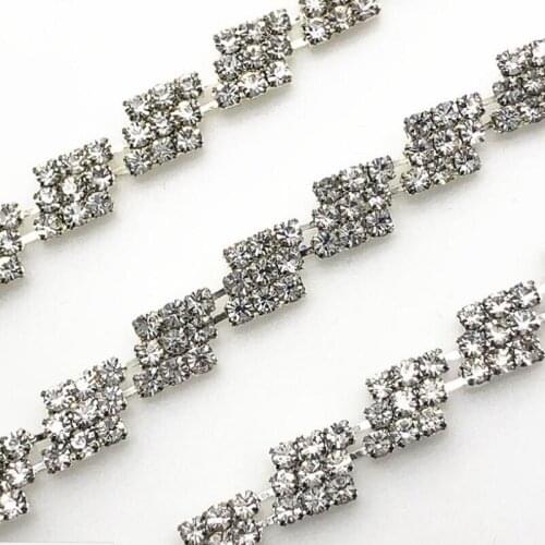 10Yards Crystal Rhinestone Trim Chain Sewing Craft for rhinestone bikini connector new