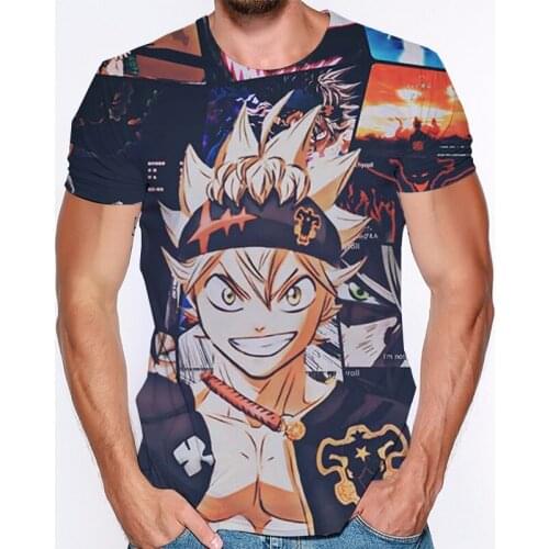New Fashion men women Black Clover T Shirt Anime 3D Cool Printed Short Sleeve boys girls Unisex Casual T shirt