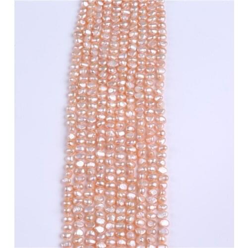 Hot sale pink 5-6mm baroque freshwater pearl strands